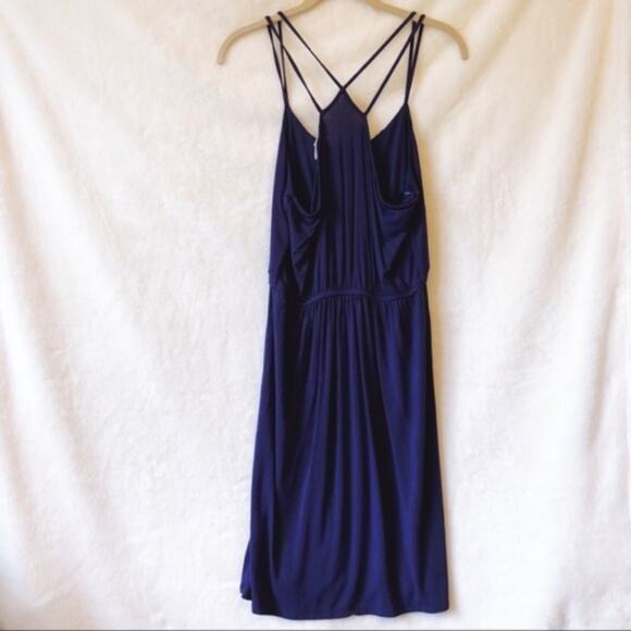 LOFT Blue Strappy Midi Dress - Picture 7 of 11